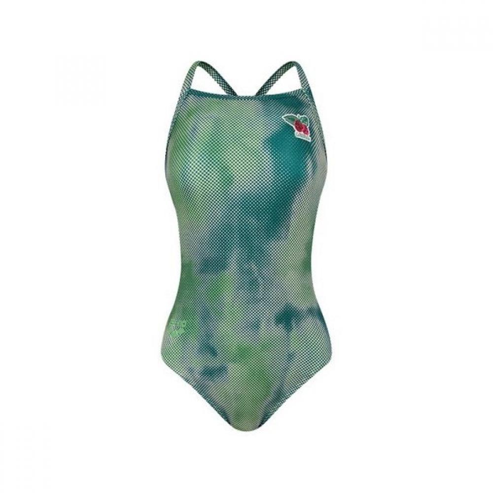 Arena Женское платье Eclat с удлиненной спинкой a5Sl1lo07 Dgn DARK GREEN/95