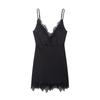 Women's Autumn Pure Desire Lace Trim Spaghetti Strap Dress