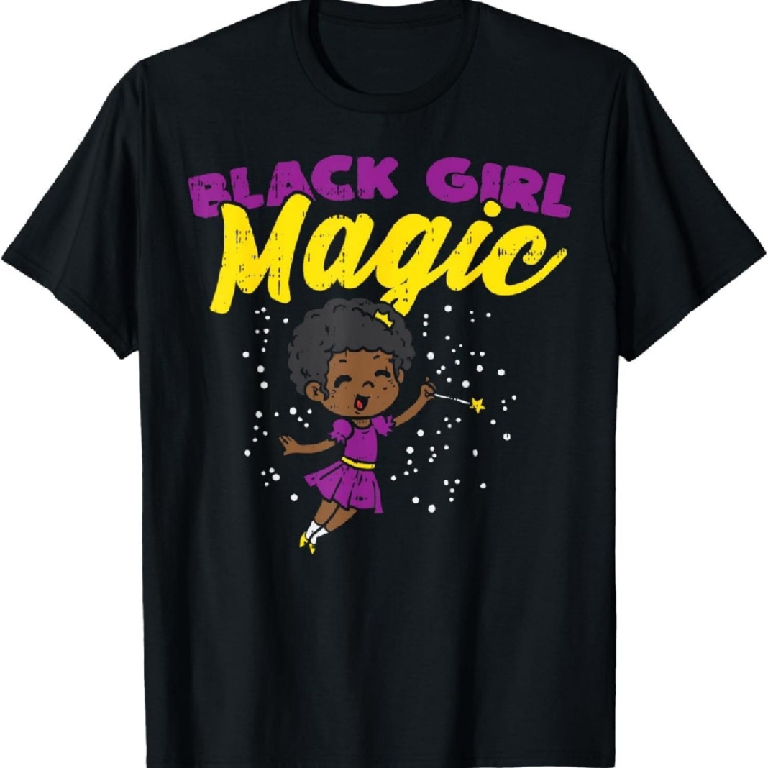 

Магия черной девушки Фея Черная гордость Африканский меланин BLM Женская футболка XXXXXL