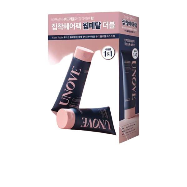 Unove (oy25W) Deep Damage Treatment EX Hair Pack Special Set (320ml+320ml) / Big Size / #Warm Petals