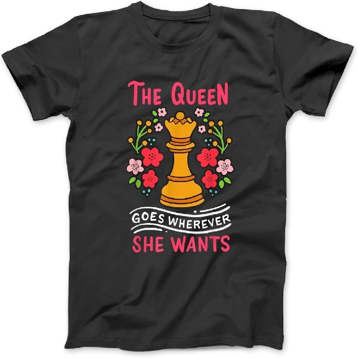 Chess Chessmen Chessboxing Queen Chess Player Gift T-Shirt NVY Mens Womens Unisex, Longsleeve Sweatshirt Tanktop S