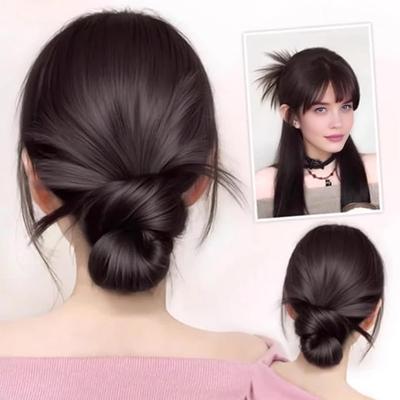 Hair Claw Clip-On Feather Wig Natural Appearance Hair Clip Lightweight Material Non-Slip Grips Bun Clip