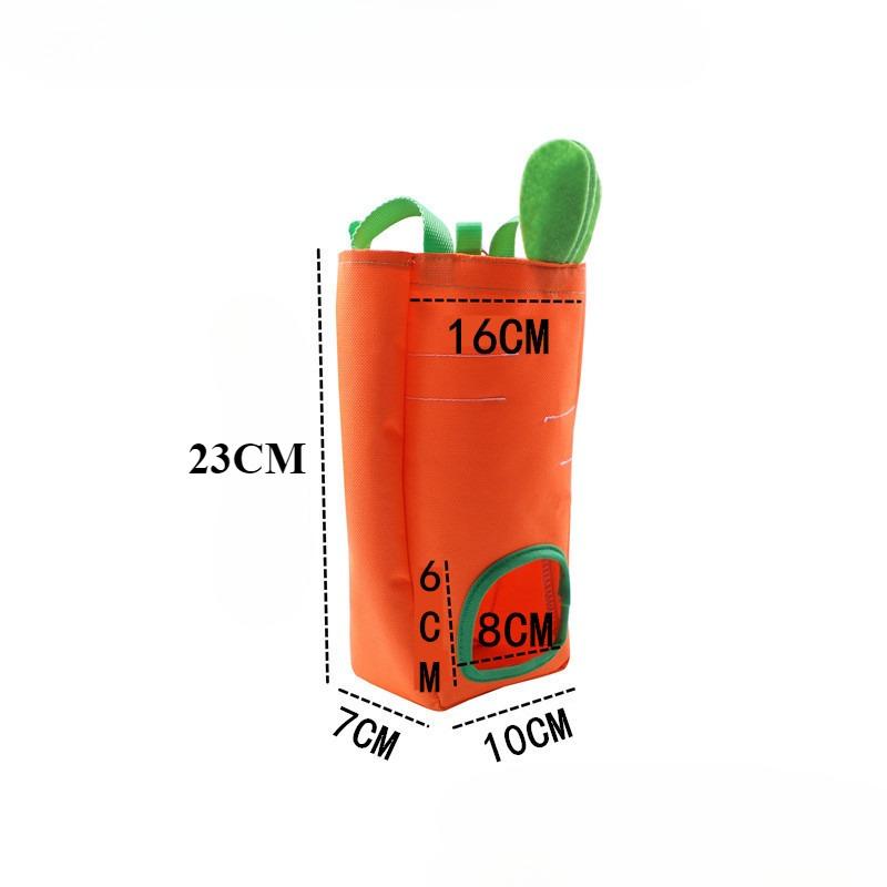 Rabbit Hay Feeder with Hooks Carrot Shape Oxford Cloth Guinea Pig Hay Feeder Hanging Bag Food Storage Pet Supplies Accessories