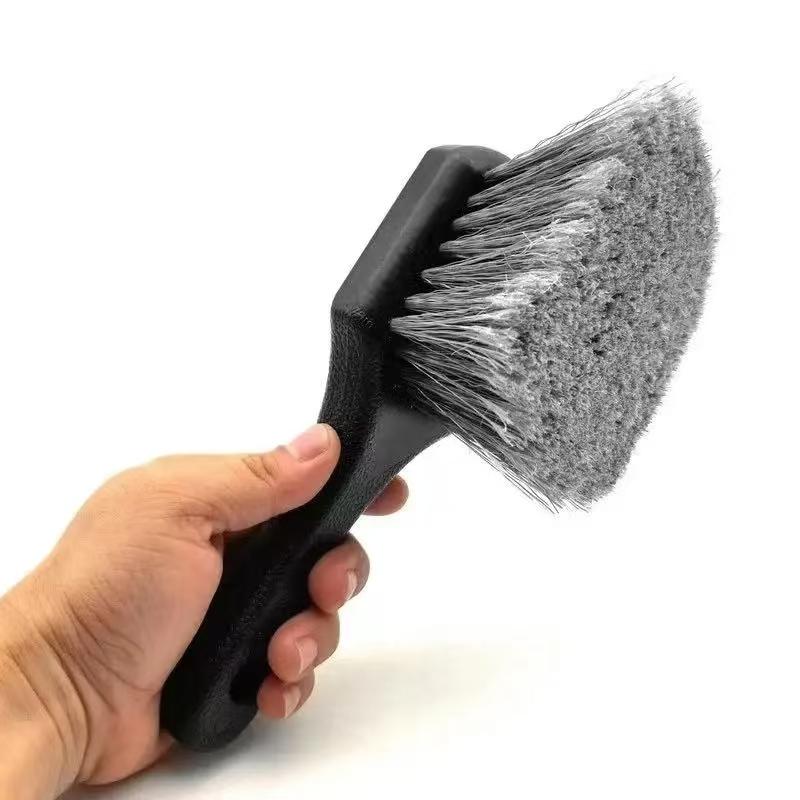 Car Wheel Cleaning Brush Detail Brush Short Handle Tire Rim Washing Brush Vehicles Cleaning Maintain Tools Auto Accessories