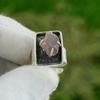 Gift For Her Natural Amethyst Rough Statement Adjustable Ring 925 Silver