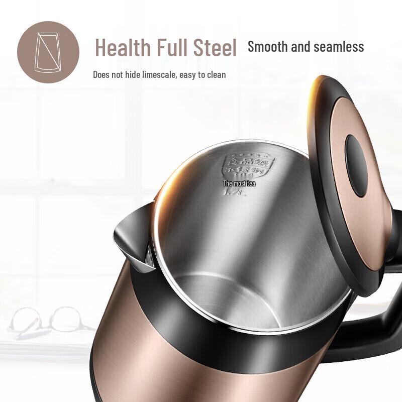 SUPOR ZMD Series 1.7L Double-Layer Stainless Steel Electric Kettle CN Plug (adapter Included)