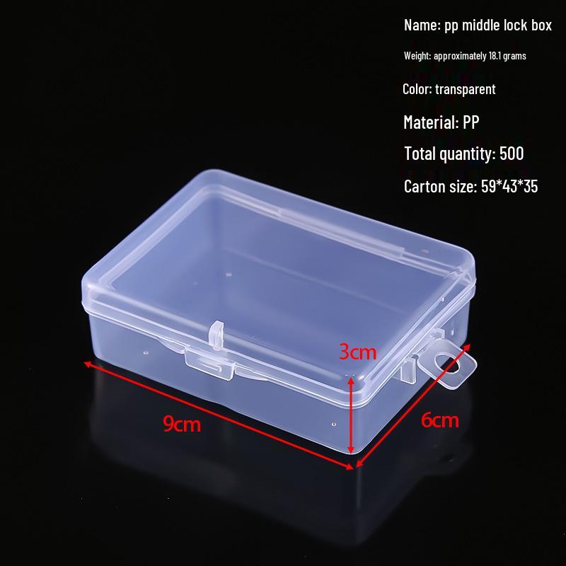 Transparent Storage Box for Electronics, Jewelry, Tools, Plastic Parts, and Fishing Tackle with Large Fixed Grids