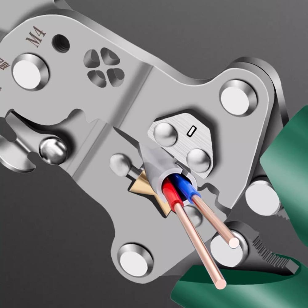 Abisolierzange Faltbarer Kabelschneider Abisolierzange Multifunktions-Elektriker-Handwerkzeug zum Schneiden, Crimpen und Wickeln von Drähten