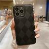 Korea Leather Texture Case For iPhone 15 14 13 12 Mini 11 Pro Max XS XR 8 7 Plus Plain Original Silicone Soft Shockproof Cover