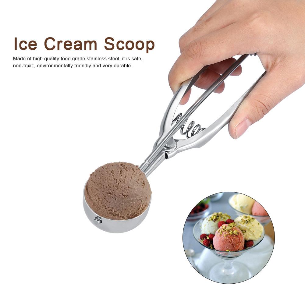 Household Stainless Steel Ice Cream Spoon Scoop Cream Dipper Kitchen Accessories (Small)