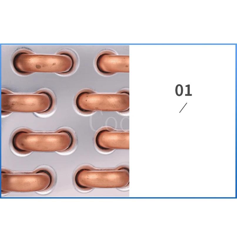 3*8*500MM evaporator freezer refrigerator freezer refrigerated display cabinet freezer copper tube fin air-cooled condenser