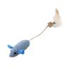 Cat Bell Toy with Feather Tail Bells Interactive Mouse Toy Stimulates Hunting Instincts Long-tail Cat Toy