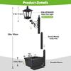 2 in 1 Solar Flower Pot Light 2-in-1 Outdoor Planter Floor Lamp Warm White Waterproof IP54 Iron Lantern for Garden Patio Porch