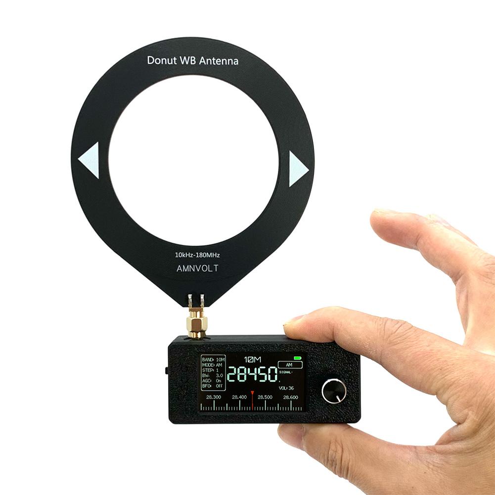 SI4732 0.5-108mhz Pocket Mini Radio LSB USB AM FM FM/AM Radio 1.9inch IPS Screen All Band Radio Receiver with Ring Antenna