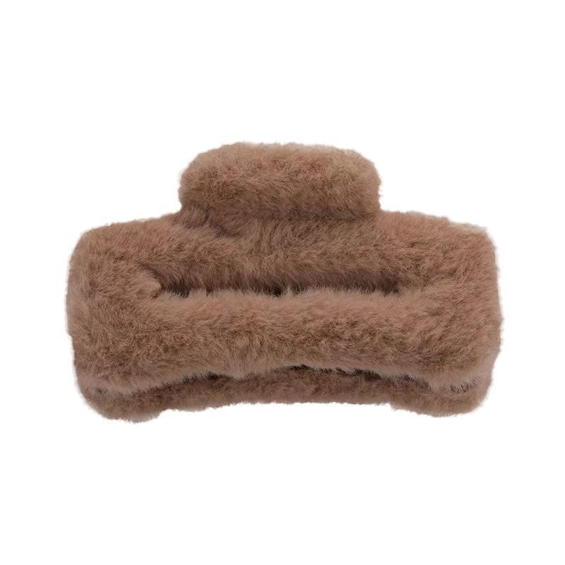 Large Plush Hair Clip: Autumn/Winter Volumizing Shark Clip for Women