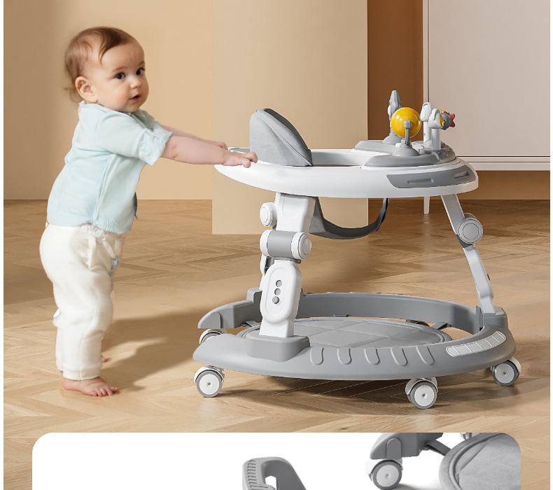 Verstellbarer Lauflernwagen und Hochstuhl für Alter 6 Monate bis 3 Jahre - Kippschutz und Beinstellungs-Präventionsmerkmale
