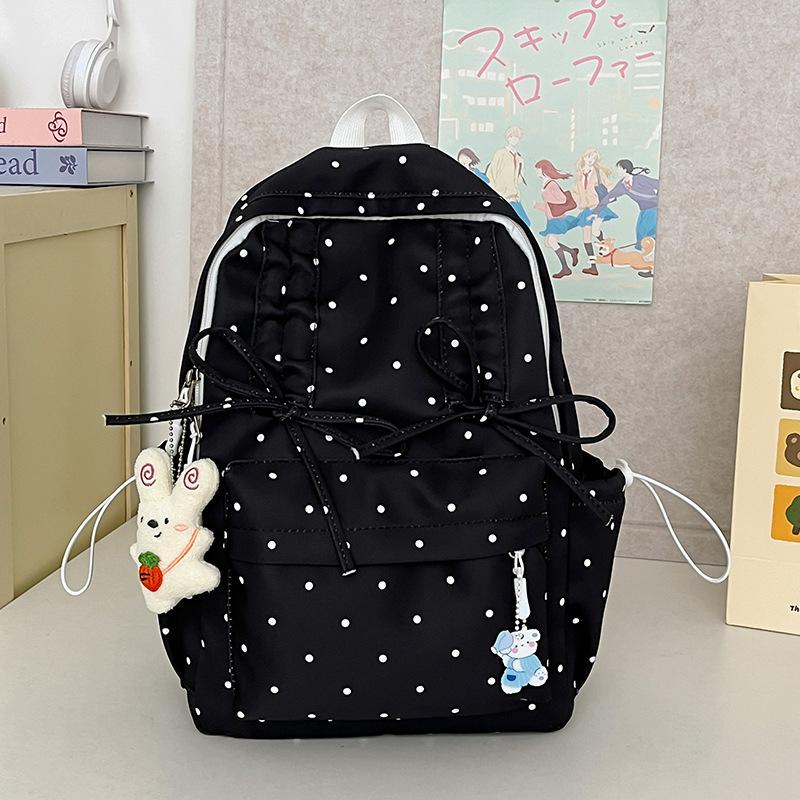 School Bag Schoolbag Ins Wind Public High Value Polka Dot Korean Girl Light First Big Travel Backpack