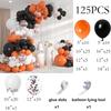 Halloween Balloons Garland White Black Orange Confetti Balloon Arch Kit Birthday Party Baby Shower Home Party Decoration Globos