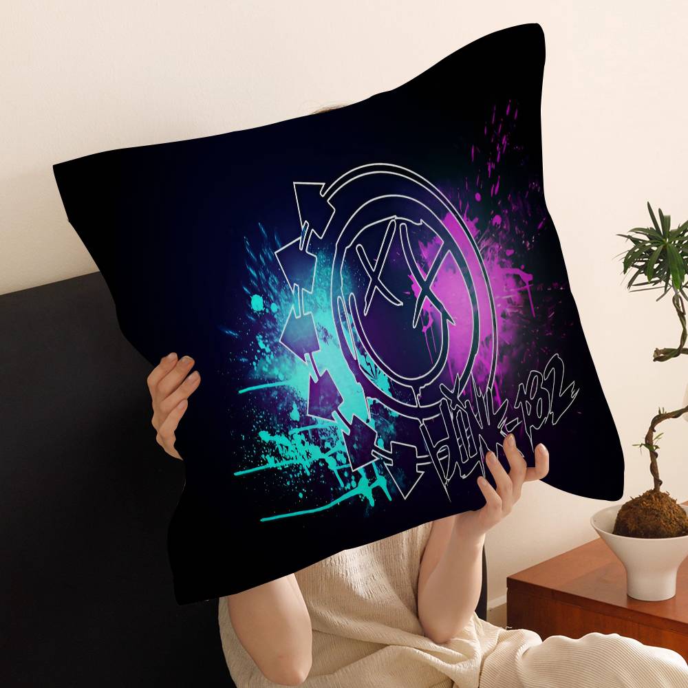 B-BLINK-182 Band Cushion Cover Polyester Sofa Cushions Decorative Throw Pillows Home Decoration Pillowcover
