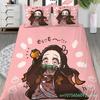 Anime Demon Slayer 3D Printed Duvet Case Pillowcase Bedding Set Twin Full Queen Size For Bedroom Decor