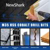 19pcs M35 Cobalt Round Straight Handle Metric Drill Bit Set 1mm-10mm Drill Bits Suitable for Stainless Steel Hard Metal