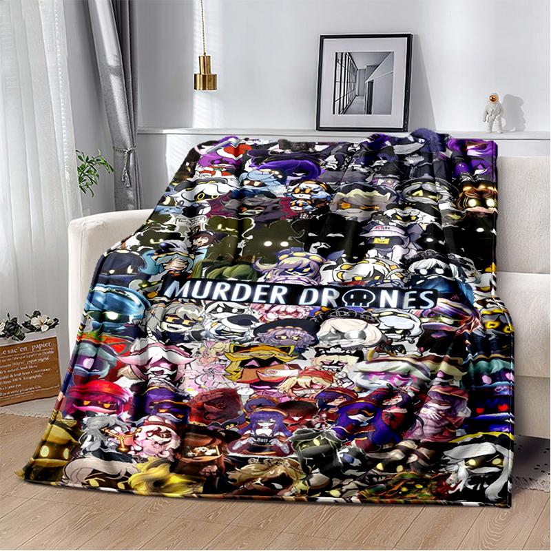 2025 New Style 3D Murder Drones Uzi Cartoon Soft Blankets,Throw Blanket Comfortable Blanket for Picnic Beds Sofa Home Bedroom