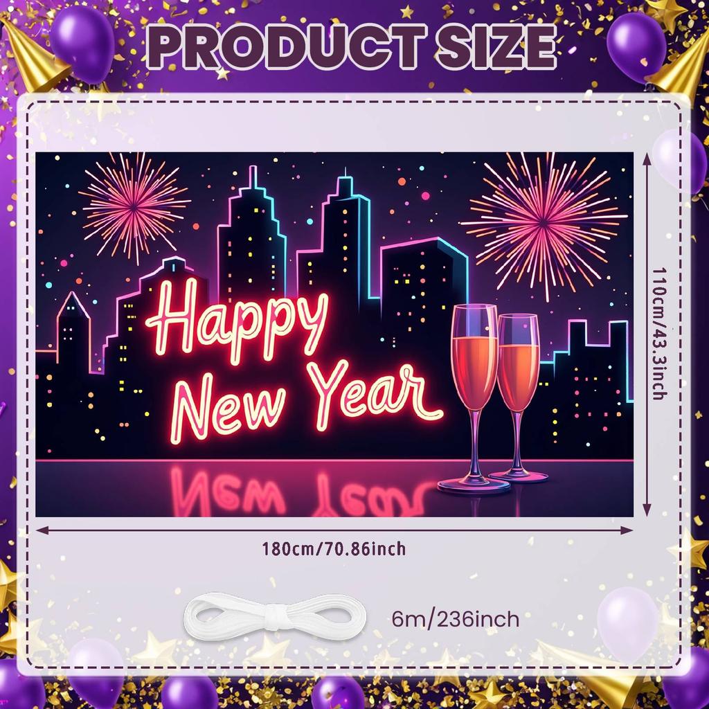 Celebration Banner Sparkling Design Festive Banner Party Banner Neon Light Theme For Restaurant Decoration Festive Gathering