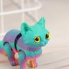 3D Printed Cute Kitten With Movable Tail Joint Children'S Gift Toy Model Car Ornament