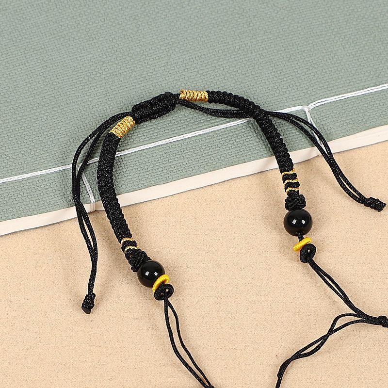 

Узел Дордже Полуфабрикат Браслета Красная Веревка Можно Нанизать Золотые Бусины Удачи Парный Кулон Ремешок для Ношения Пряжка Мира Аксессуар Веревка New arrival black bracelet rope-thin-black agate