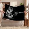 Erling Haaland Personalized Fleece Blanket With Football Logo, Custom Name Text Soft Warm Home Throw Blanket