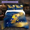 Set Lenzuola 3 Pezzi con Fantasia Cristiano Ronaldo Morbida Microfibra Copripiumino con Federe per Camera da Letto