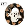 Ghost Letter Sign for Home Halloween Wooden Ornament, Retro Solid Ghost/Letter/Pumpkin Sign, Tabletop Wood Holiday Shelf Sitter Centerpiece Decoration