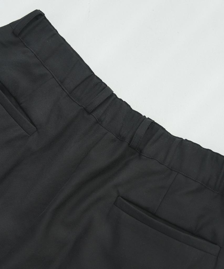 Ladeuedisyeon Rayon Culotte Cargo Pants_Black [Belt Included]