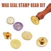 8/10/12Pcs Retro Lacquer Seal Head Stamps Set Enamelled Seal Heads  Invitations Cards Envelopes
