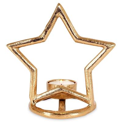 Star Candle Holder Metal Gold Christmas Tealight Candle Stand