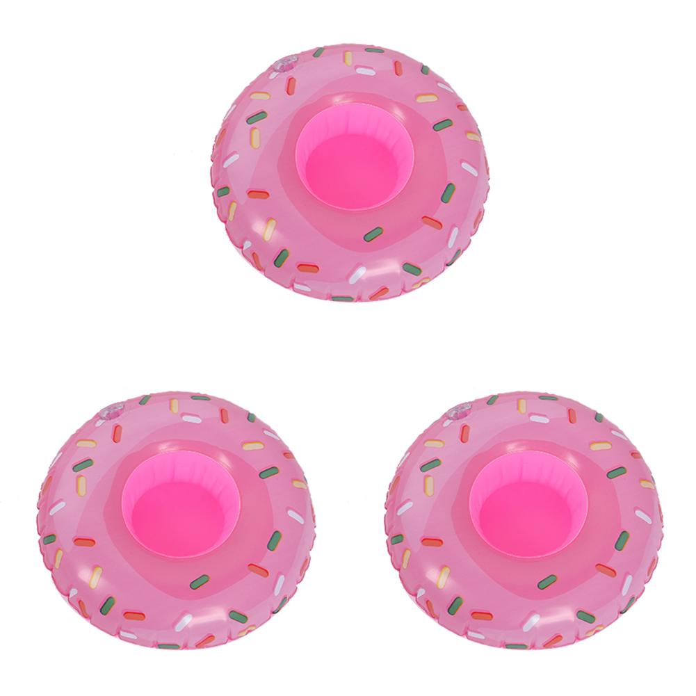 

Кронштейн для чашки из мягкого ПВХ Ins Style водонепроницаемый для вечеринки у бассейна(Розовый пончик)