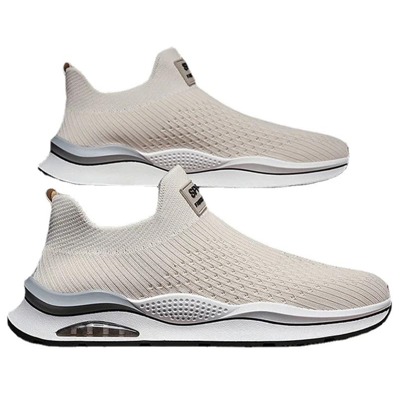 2024Man Neue Mode Turnschuhe Atmungsaktiv Trend Stil Frühling Sommer herren Sneaker Mesh Stoff Slip auf Männlichen Turnschuhe Herren Schuhe