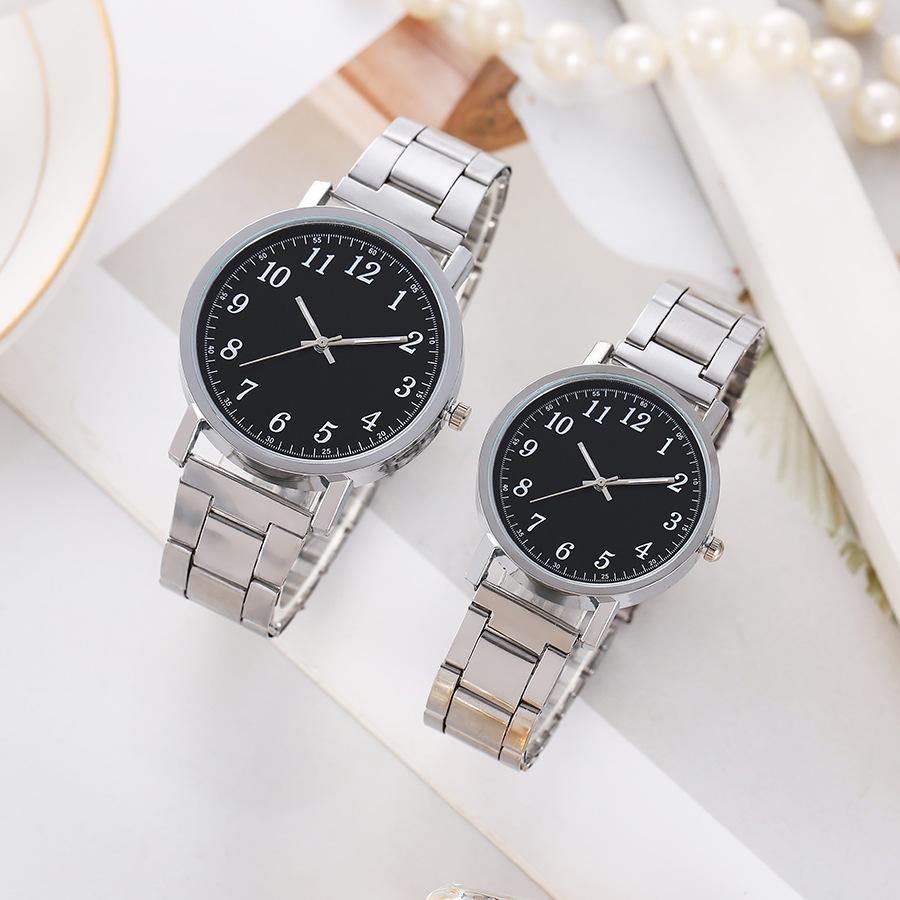 Uhr Digital Paar Uhr Eisenarmband Lässig Vielseitig Quarz Unisex Uhr Schüler Quarz Uhr