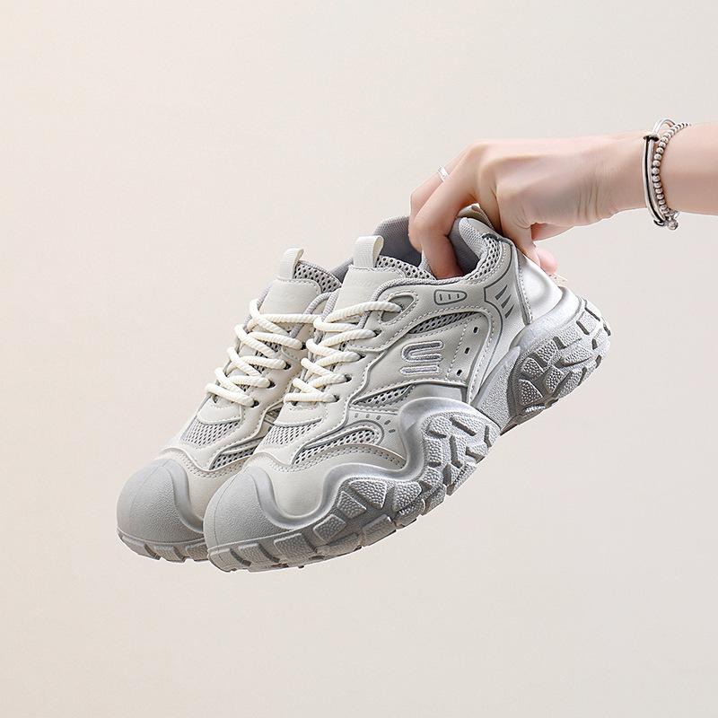 Ins Korean Version of the New Dad Shoes for Women 2025 Spring Student Running Sports Thick-soled Heightening Casual Shoes