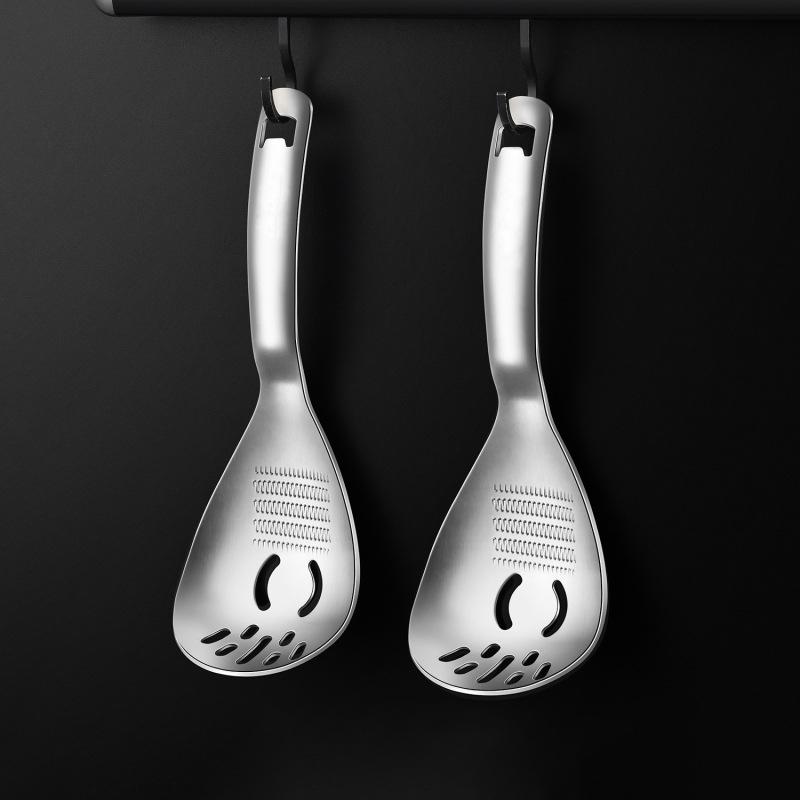 Multifunktionell Köksredskap i Rostfritt Stål För Matlagning Vitlök Ingefära Grönsaksrivare Malare Sked Köksredskap