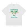 T-shirt Imprimé Casablanca Hommes Femmes Coupe Ample Manches Courtes Haut Décontracté