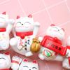 Lucky Cat Ornament Waving Arm Fortune Cat PVC Animal Figurine for Home Decoration 8Pcs In Set 8Pcs