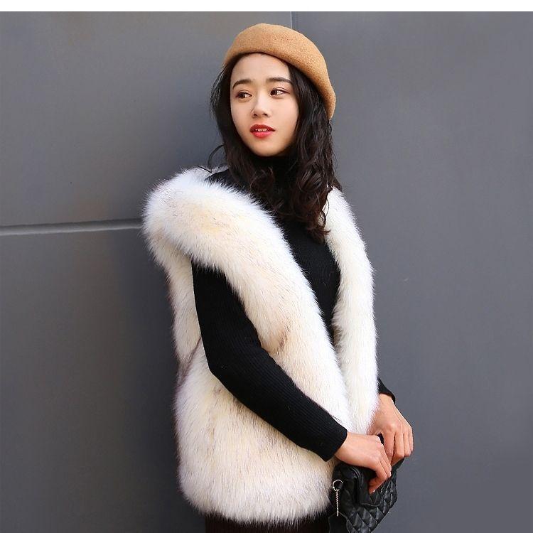 Autumn and winter fur vest women's short small fragrant style imitation fox fur vest jacket temperament small vest