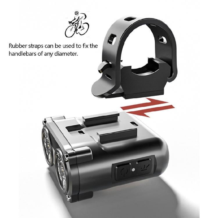Cycling Bicycles Front Light 1500mAh 900lumens Compacts Rechargeable Bike Lamp for Various Terrains