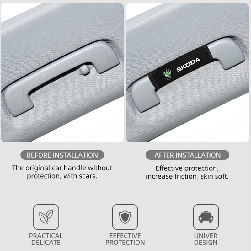 Valve Stems & Caps Car Roof Handle Protection Cover Gloves For Skoda Fabia Superb Rapid Mk3 Car Styling EC6