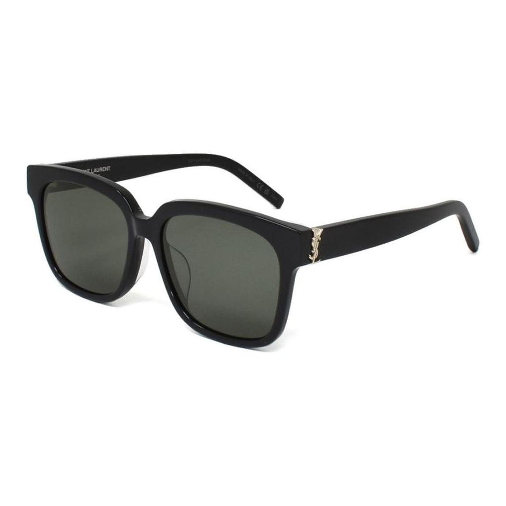 Saint Laurent Logo 3D Square Sunglasses Unisex sunglasses Black SLM40F-003