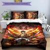 Eren & Mikasa 3pcs Bedding Set Duvet Cover Closure Includes 1 Duvet Cover & 2 Pillowcases for All Seasons Bedroom Home Dorm Decor