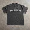 Los Angeles Typography T-Shirt Design | Vintage Black Tee (PNG)