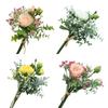 Gemischte Sträuße Künstlicher Blumenstrauß Kunstblumen Schleierkraut Rosenblüten mit Stielen Realistischer Schleierkrautstrauß für Hochzeitsmittelstück Brautparty