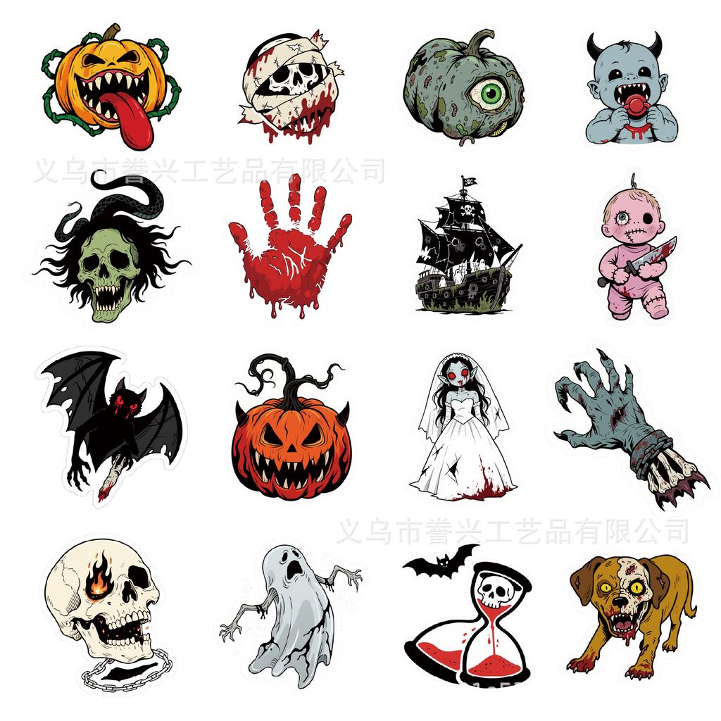 Halloween Special Sticker Hand Account Sticker Sealing Sticker Pumpkin Ghost Sticker Gift Decoration Sealing Sticker